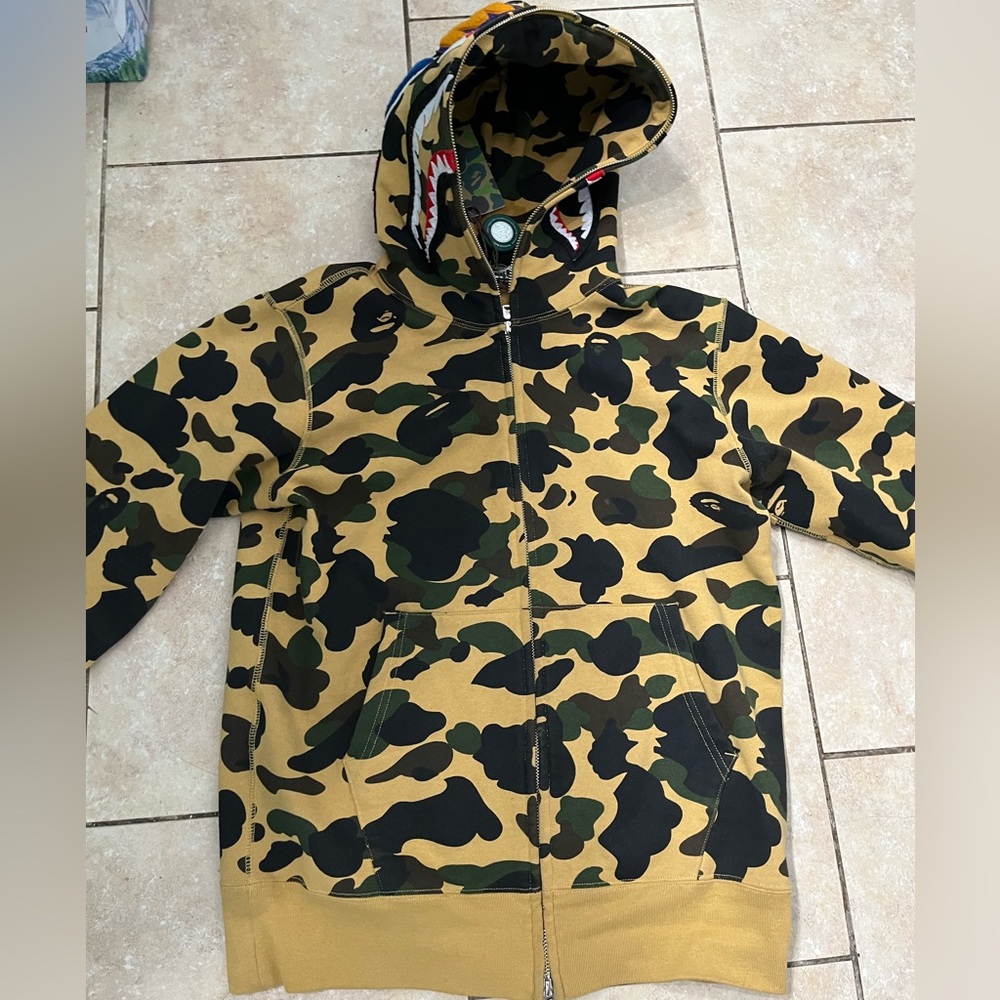 YELLOW WGM BAPE HOODIE